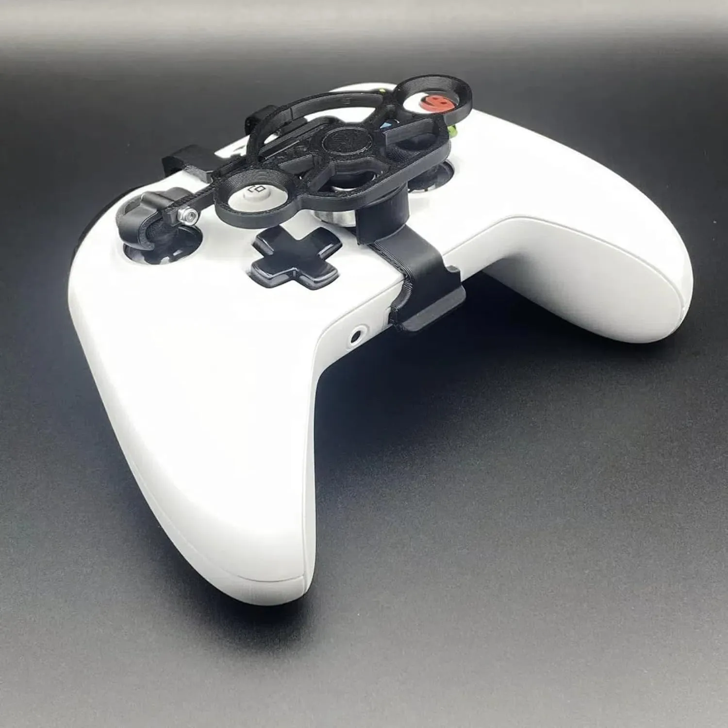 CHOWONE Xbox Series X|S Game Controller Mini Steering Wheel Remote Control Replacement Accessory for Xbox One Racing Games Controller Steering Wheel Attachment (Black)
