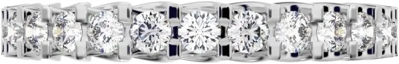 Clara Pucci 0.39 Ct Round Cut Diamond Dainty Minimalist Stackable Half Eternity Light Simple Solid 14K White Gold Everyday Womens Wedding Band Ring