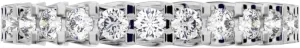 Clara Pucci 0.39 Ct Round Cut Diamond Dainty Minimalist Stackable Half Eternity Light Simple Solid 14K White Gold Everyday Womens Wedding Band Ring