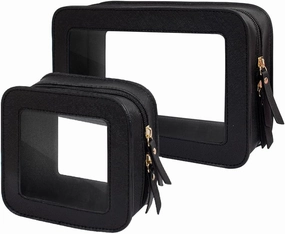 Clear Makeup Bag Set for Women, Travel Makeup Pouch Portable Waterproof Cosmetic Bags with Zipper Clear Toiletry Bag for Traveling Small Make up Pouch for Purse Mini Cosmetic Case Car Organizer Bag ﻿