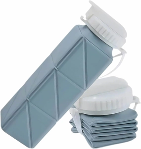 Collapsible Water Bottle, Silicone Foldable Water Bottle Cup with Straw, Leak-Proof Portable Water Bottles 620ml Travel Lightweight Water Cups(6)