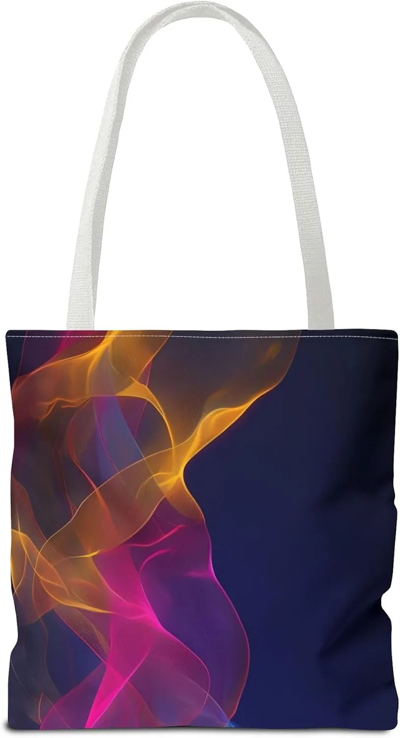 Colorful Abstract Tote Bag, Stylish Shopping Bag, Reusable Groceries Bag, Beach Day Tote, Art-Inspired Handbag