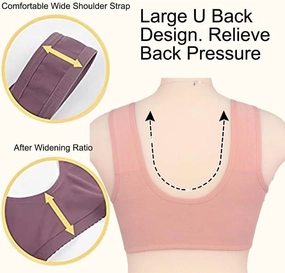 Daisy Bra for Seniors, Front Snap Closure Bras, Front Snaps Daisy Bras for Older Women
