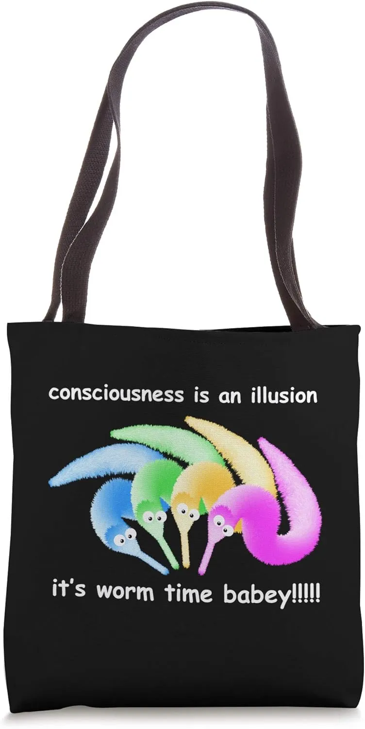 Death is Inevitable, Magic Worm on a String Meme Tote Bag