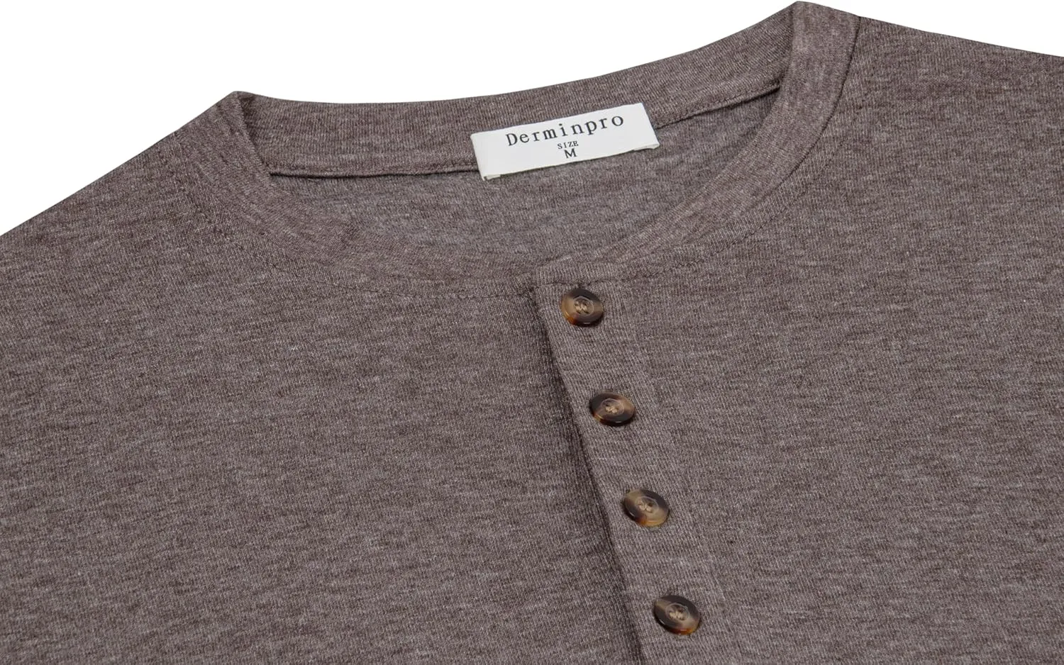 Derminpro Men's Henley Cotton Casual Short/Long Sleeve Lightweight Button T-Shirts