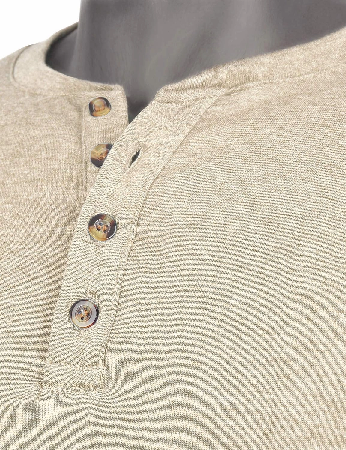 Derminpro Men's Henley Cotton Casual Short/Long Sleeve Lightweight Button T-Shirts