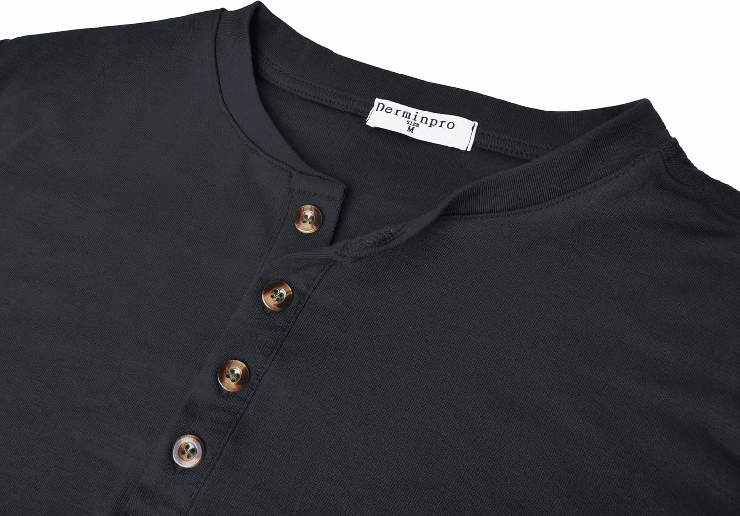 Derminpro Men's Henley Cotton Casual Short/Long Sleeve Lightweight Button T-Shirts
