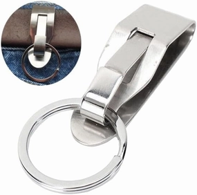 Detachable Quickdraw Keychain Steel Belt Clip Key Ring Holder Snap Quick Release