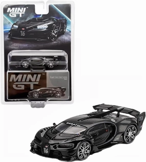 Diecast Model Car Compatible with Mini GT 1:64 Bugatti Vision Gran Turismo Black Limited Edition MGT00795
