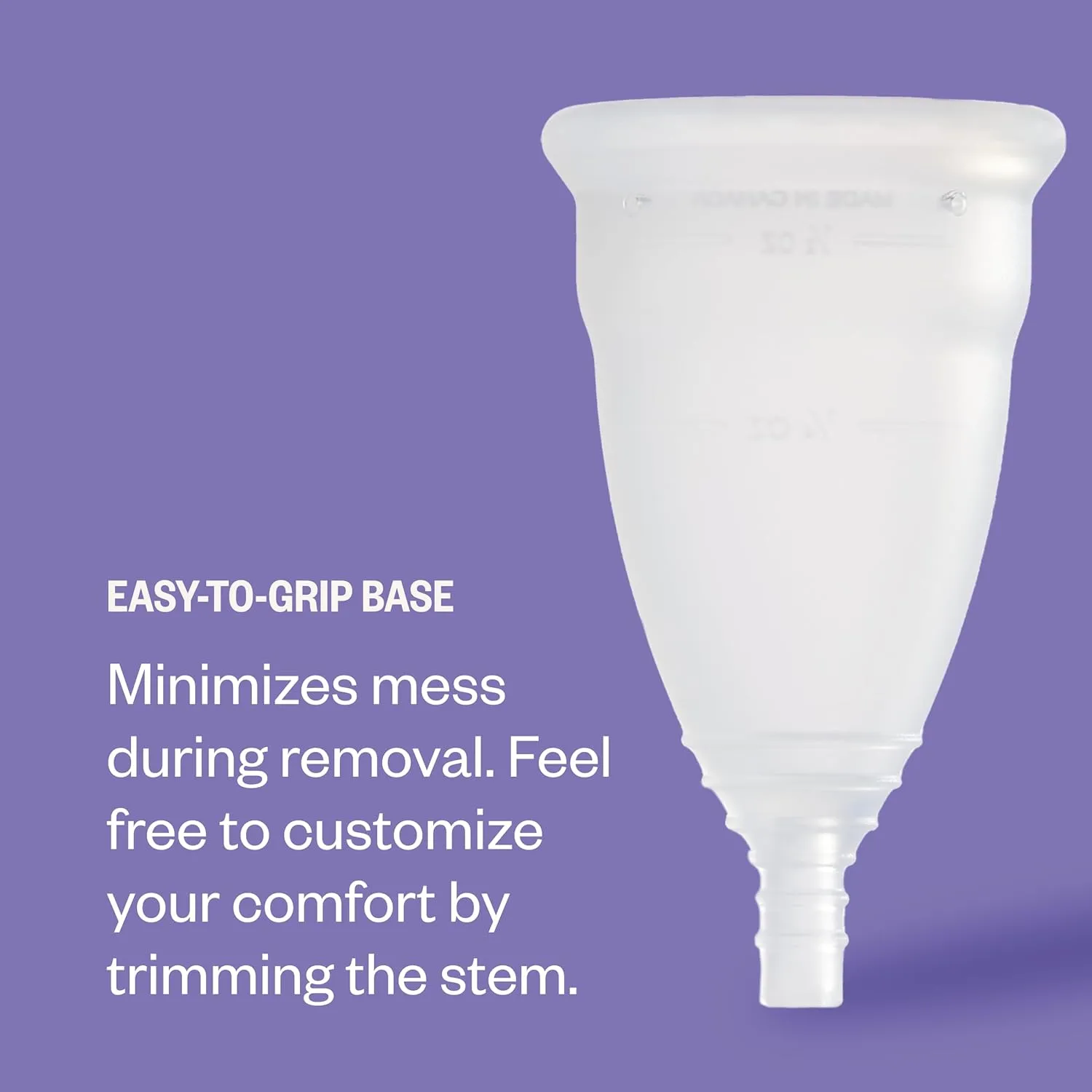 DIVA Cup - Medical Grade Silicone Cup for Period Care - Reusable Menstrual Cup - Up to 12 Hours of Continuous Wear - Model 0 (For Slim Vaginal Canals & First-Time Users)