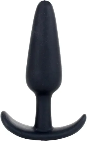 Doc Johnson Mood - Naughty 1 - Silicone Anal Plug - Large - 4.9 in. Long and 1.3 in. Wide - Tapered Base for Comfort Between The Cheeks - Large - Black