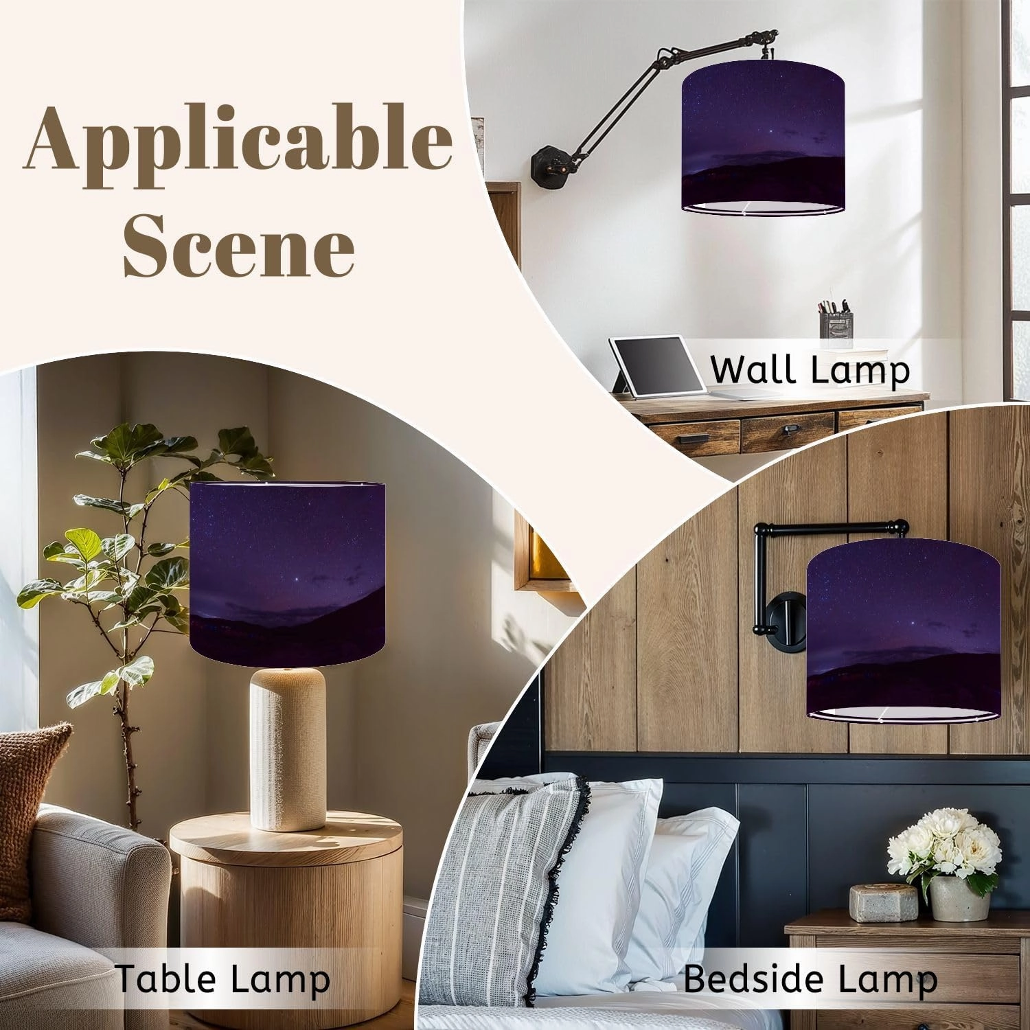 Drum Lamp Shades Plateau scenery Canyon cenery Mountain Lamp Shade for Floor Lamps Table Lamps Pendant Light 11"x8.9" Linen Replacement Large Lampshades