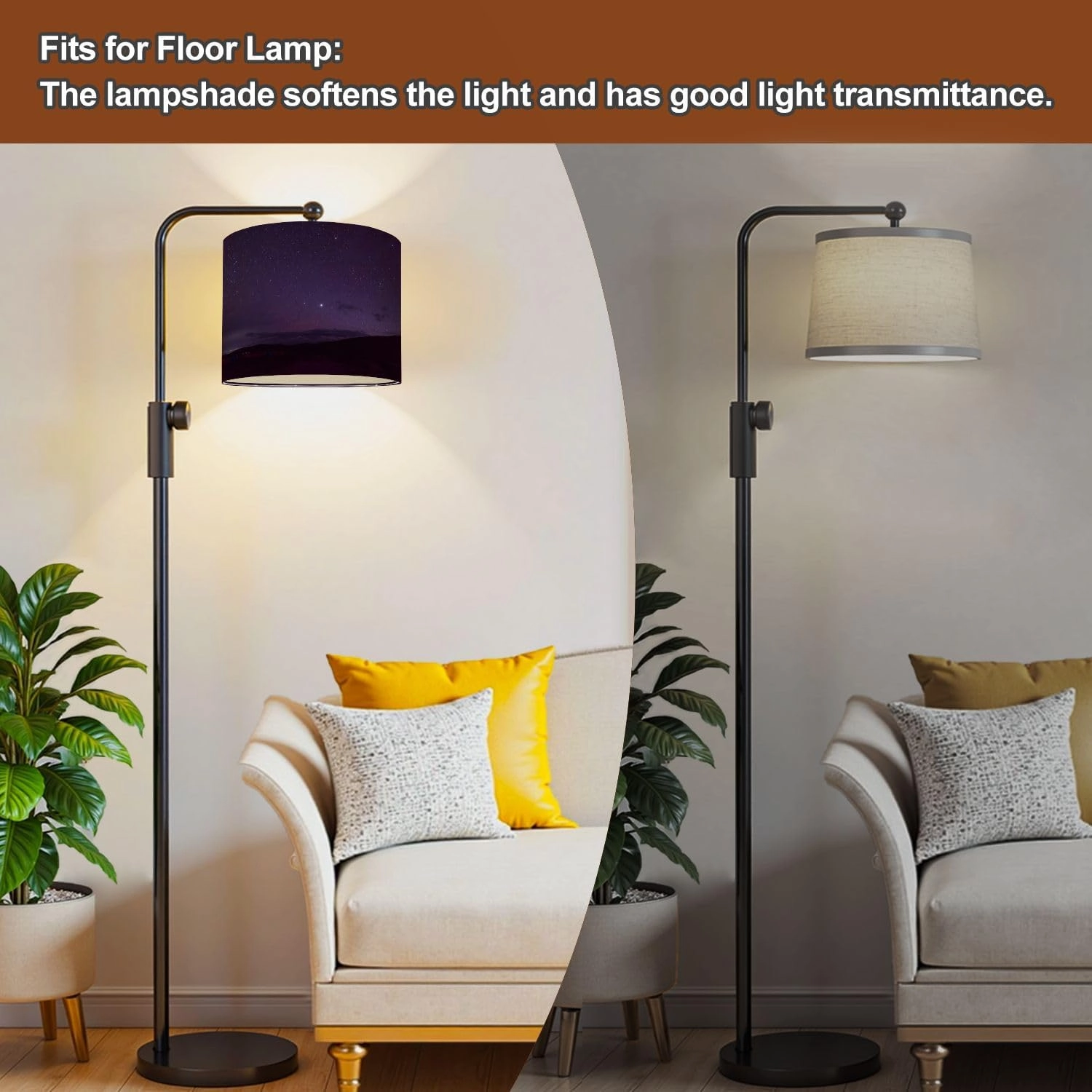Drum Lamp Shades Plateau scenery Canyon cenery Mountain Lamp Shade for Floor Lamps Table Lamps Pendant Light 11"x8.9" Linen Replacement Large Lampshades