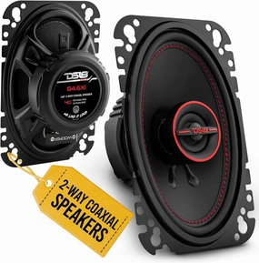 DS18 G4.6Xi GEN-X 4x6 2-Way Coaxial Speakers 135 Watts Max Power 45 Watts RMS 4-Ohm Mylar Dome Tweeters with Neodymium Magnet - Clarity Unparalled by Other Speakers in Their Class - 2 Speakers