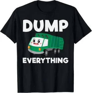 Dump Everything Garbage Trash Truck Kids Boys Toddlers T-Shirt