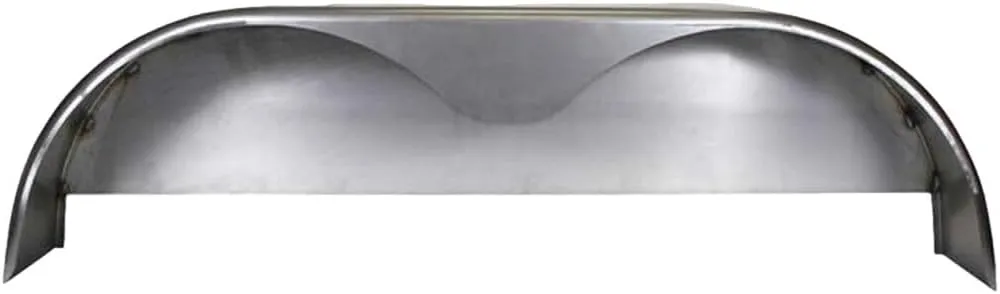 Durable 2-Pack Smooth Aluminum Tandem Teardrop Fenders for Double Axle Trailer - 68”L x 9”W x 18”H | .063 Thickness with Fender Backs for Enhanced Trailer Protection & Style