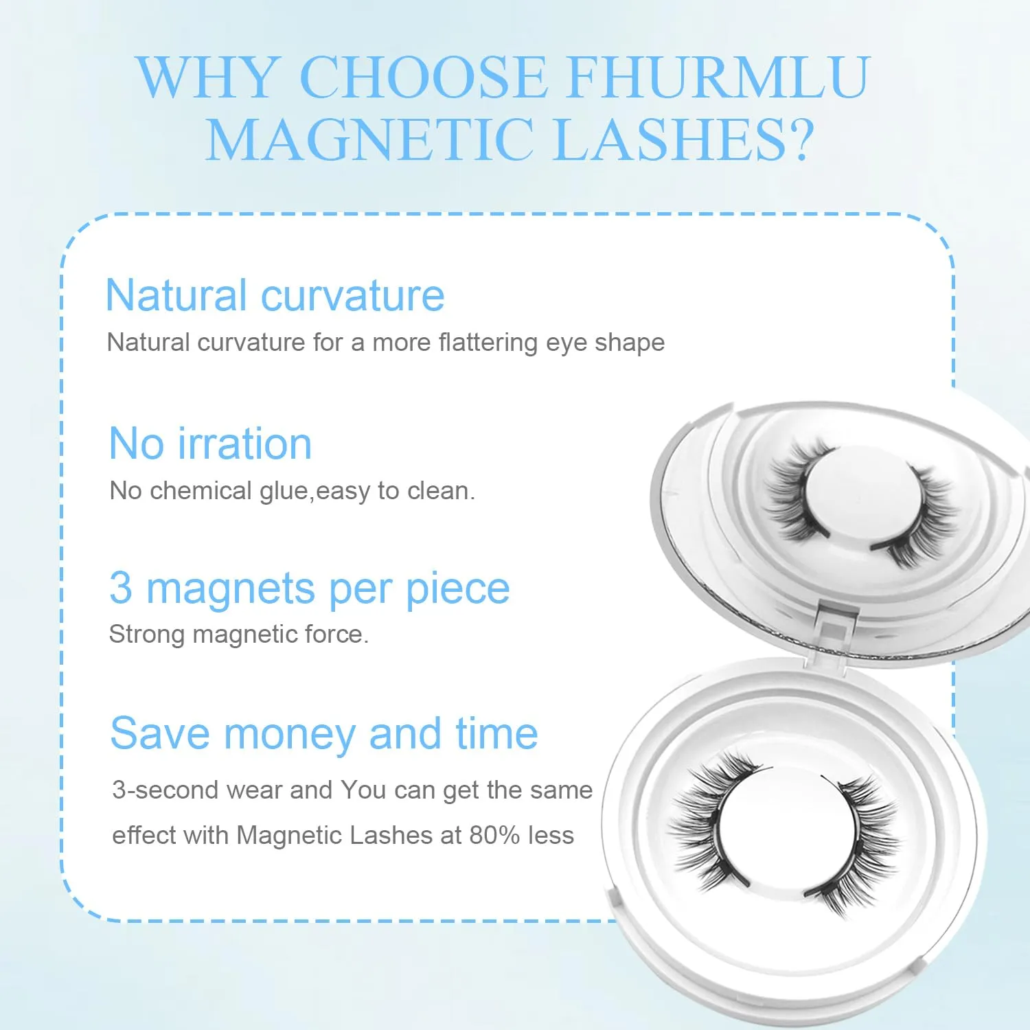 Elara Craft Magnetic Eyelashes with Applicator,Reusable Magnetic Eyelashes Natural Look,Easy to Wear and Remove Soft Lashes kit No Glue Needed(Natural)
