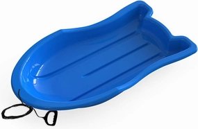 Era 37-inch Booster Adventurer Sled with Tow Rope — 1 Rider Kids' Plastic Toboggan, Blue