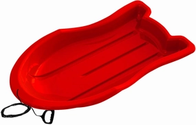 Era 37-inch Booster Adventurer Sled with Tow Rope — 1 Rider Kids' Plastic Toboggan, Red