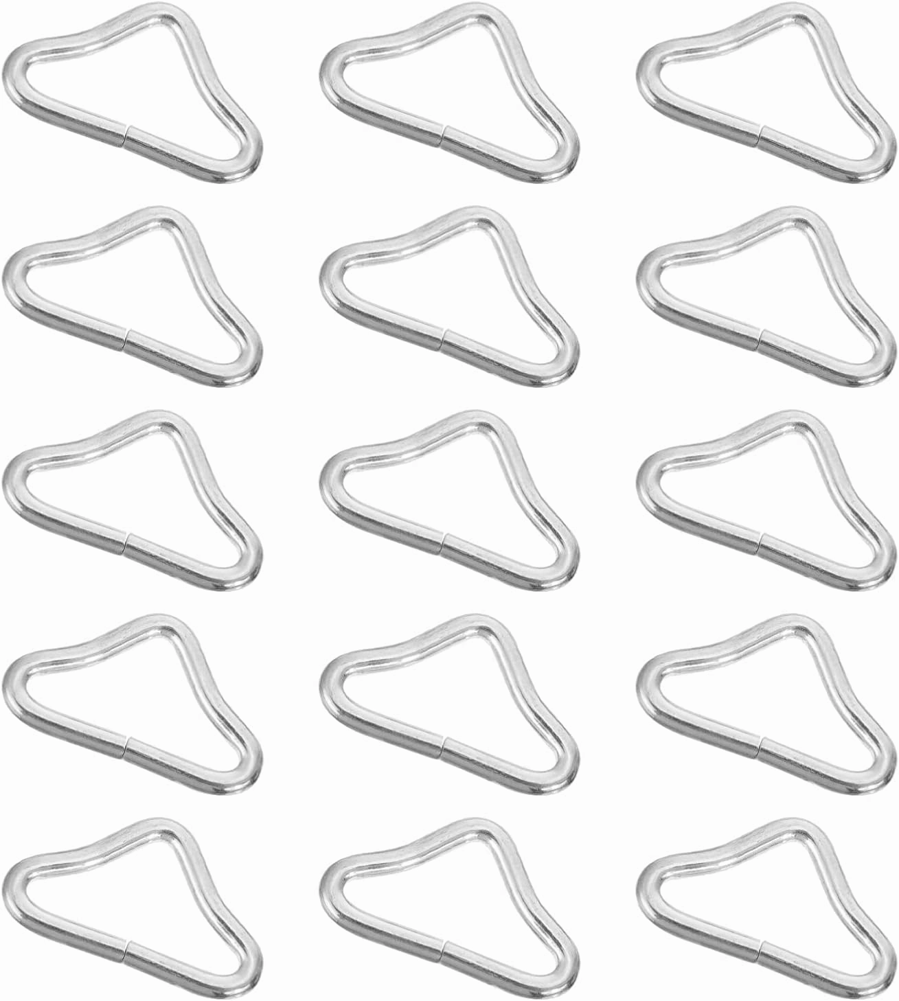 EXCEART 40 Pcs Triangle Rings Strap Buckle for Trampoline Replacement Repair Belt Bag Webbing Straps Clips