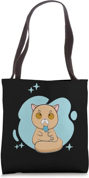 Exotic Shorthair Cat Anime Kitten Rattle Toy Tote Bag