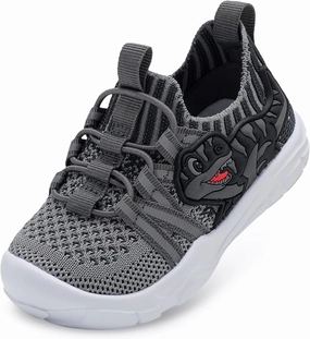 FEETCITY Toddler Shoes Boys Girls Walking Shoes Toddler Slip On Shoes Wide Kids Tennis Shoes Lightweight Toddler Dinosaur Shoes Baby Sneakers