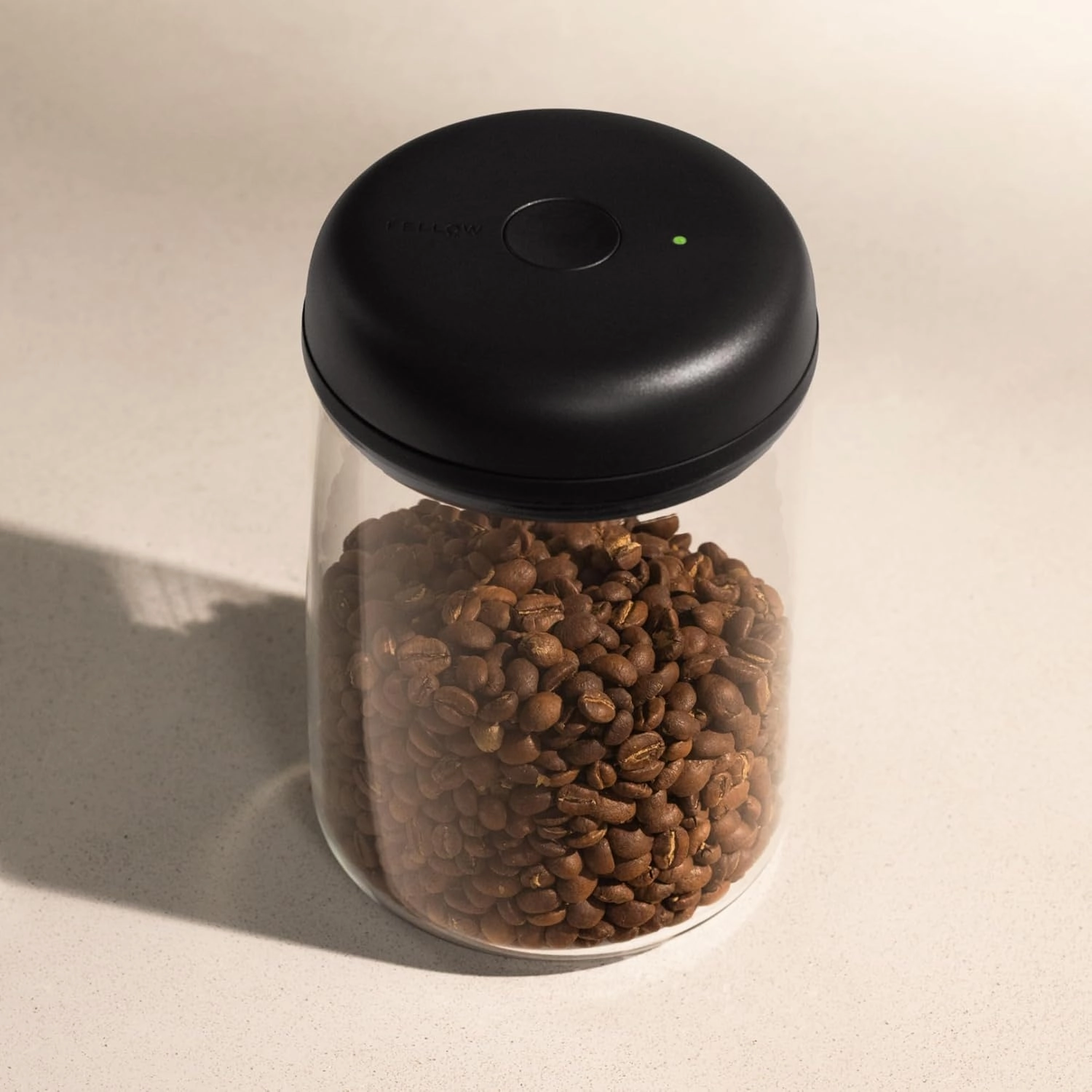 Fellow Atmos Electric Vacuum Canister & Storage Container - Airtight Coffee & Food Storage Containers - Coffee Containers - (Clear Glass, 1.2 Liter)
