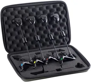 Fishing Alarm, Fishing Bite Alarm 4Pcs LED 4 Color Universal Bite Indicator Portable Reusable with Zipper Storage Bag