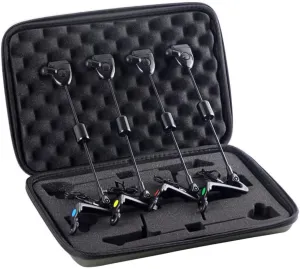 Fishing Bite Alarm 4Pcs LED 4 Color Universal Bite Indicator Portable Reusable Swingers with Zipper Storage Bag,Fishing Gear