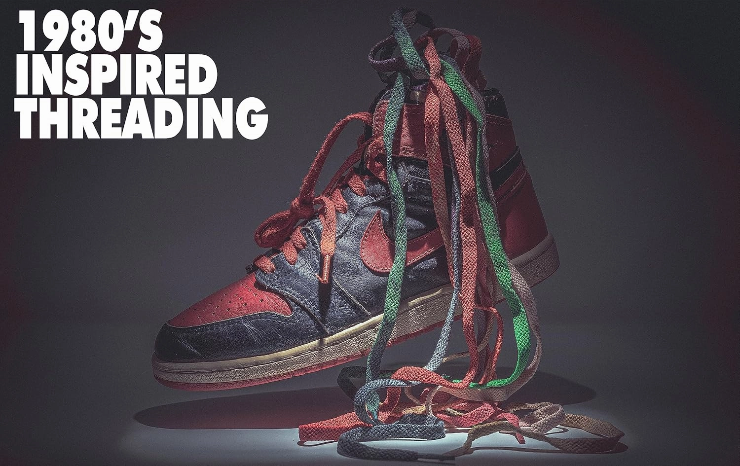 Flat Cotton Vintage Unique Threaded Aged Shoe Laces Replacement for Air Jordan 1 and Nike Dunk