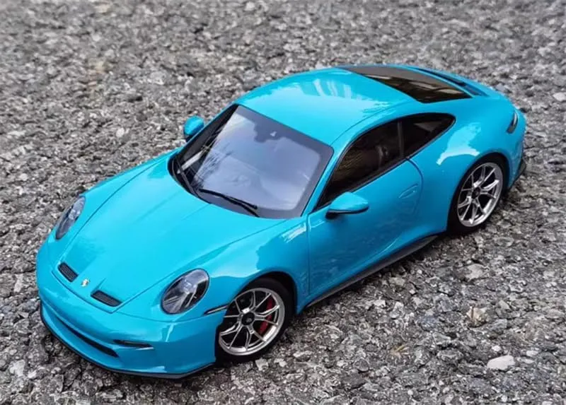 FloZ for NOREV for Porsche New for 911 for 992 for GT3 2021 Miami Blue Without Tail Wing 1:18 Car Pre-Built Model