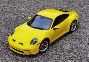 FloZ for NOREV for Porsche New for 911 for 992 for GT3 2021 Yellow Without Tail Wing 1:18 Car Pre-Built Model