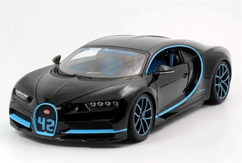 for BBURAGO for Bugatti for chiron Black #42 1:18 car Pre-Built Model