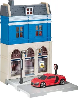 for Herpa for Audi for R8 with Bank Scene 1/64 Truck Pre-Built Model