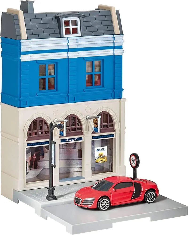 for Herpa for Audi for R8 with Bank Scene 1/64 Truck Pre-Built Model