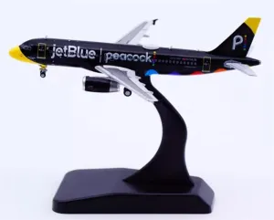 for JC Wings for JetBlue Airways for Airbus A320 N706JB peacook This Peacock Can Fly Exclusive Streaming Partner of JetBlue 1:400 Aircraft Pre-Built Model