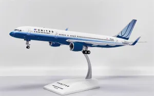 for JC Wings for United Airlines for Boeing B757-200 N555UA Blue Tulip 1:200 Aircraft Pre-Built Model