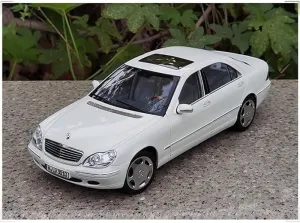 for NOREV for Mercedes for Benz for S55 W220 Butterfly 2000 White 1:18 Truck Pre-Built Model
