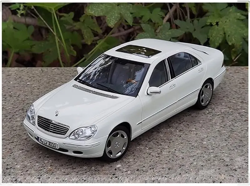 for NOREV for Mercedes for Benz for S55 W220 Butterfly 2000 White 1:18 Truck Pre-Built Model