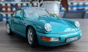 for NOREV for Porsche for 911 for 964 for Carrera 2 1992 Green Hardtop 1:18 Truck Pre-Built Model