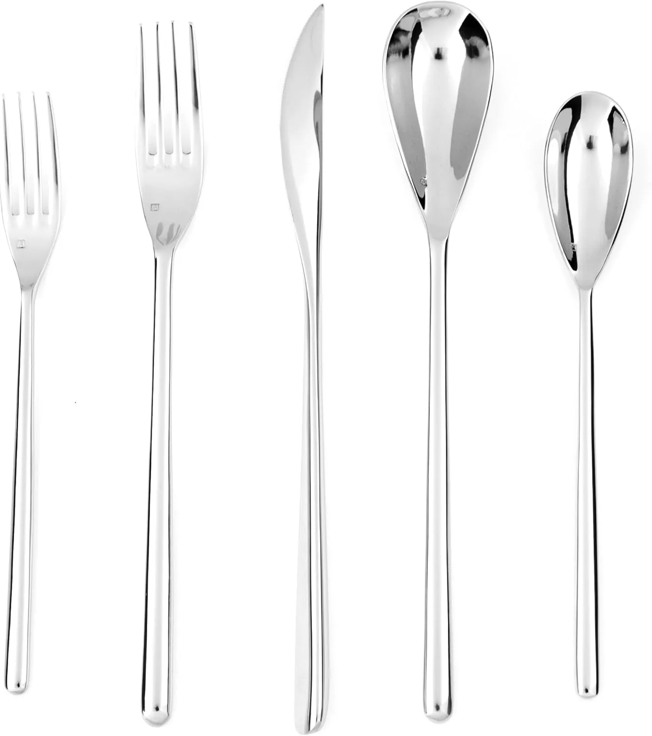 FORTESSA Dragonfly 18/10 Stainless Steel Flatware, 20 Piece Place Setting With Table Knives, Forks and Spoons (Service For 4), Dishwasher Safe, Polished