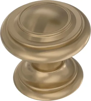 Franklin Brass Simple Double Ring (10-Pack) Gold Cabinet Knobs Champagne Bronze Hardware for Kitchen, Drawer Pulls, Dressers, Closet Door 1-1/8' P44435-CZ-B