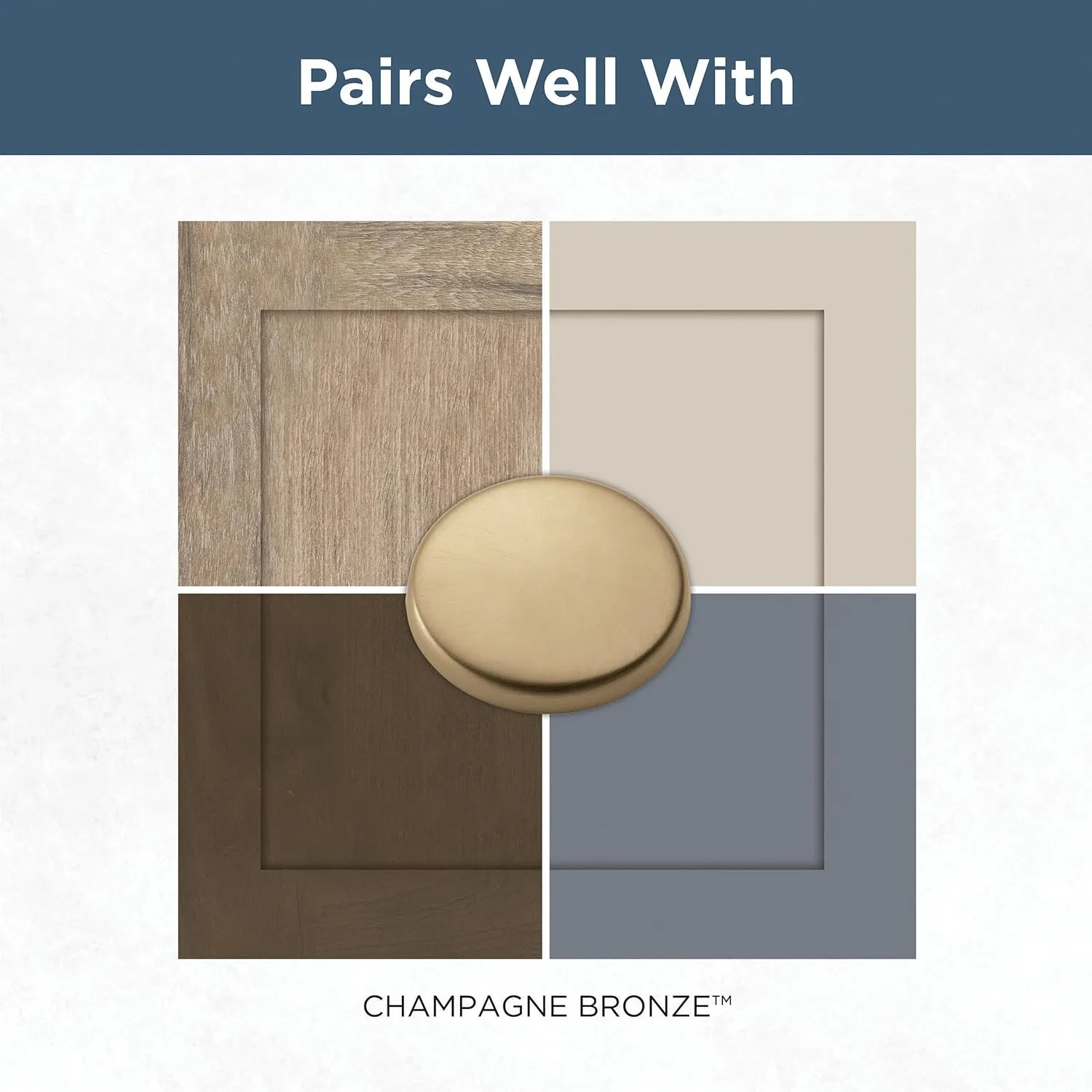 Franklin Brass Simple Double Ring (10-Pack) Gold Cabinet Knobs Champagne Bronze Hardware for Kitchen, Drawer Pulls, Dressers, Closet Door 1-1/8' P44435-CZ-B
