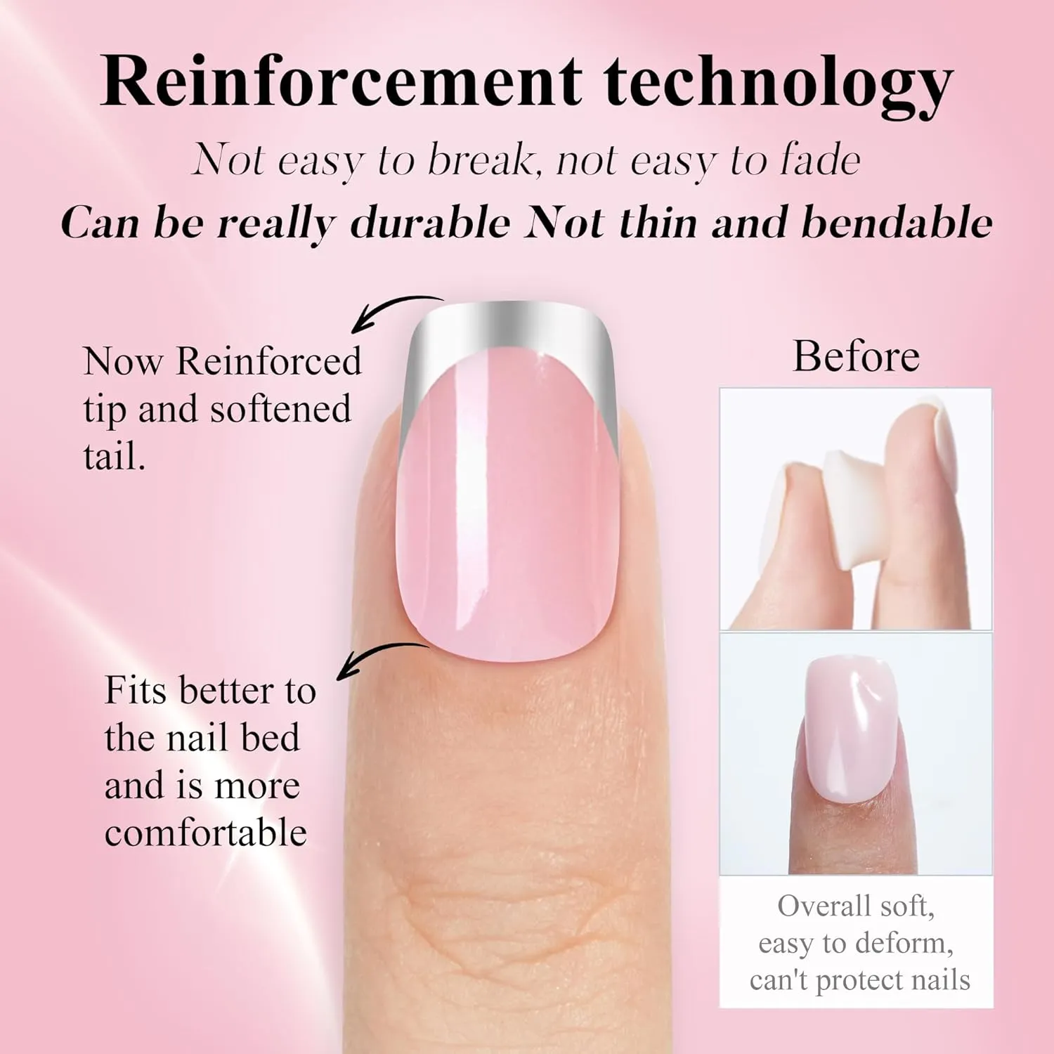 French Tip Press on Nails Short Kit Jofay Fashion Soft Gel Fake Nails 5 Styles with White&Silver& Gold&Aurora Chrome Pale Orange Cat eye, Gift False Nails Reusable Full Cover Stick on Nails, 32 Sizes