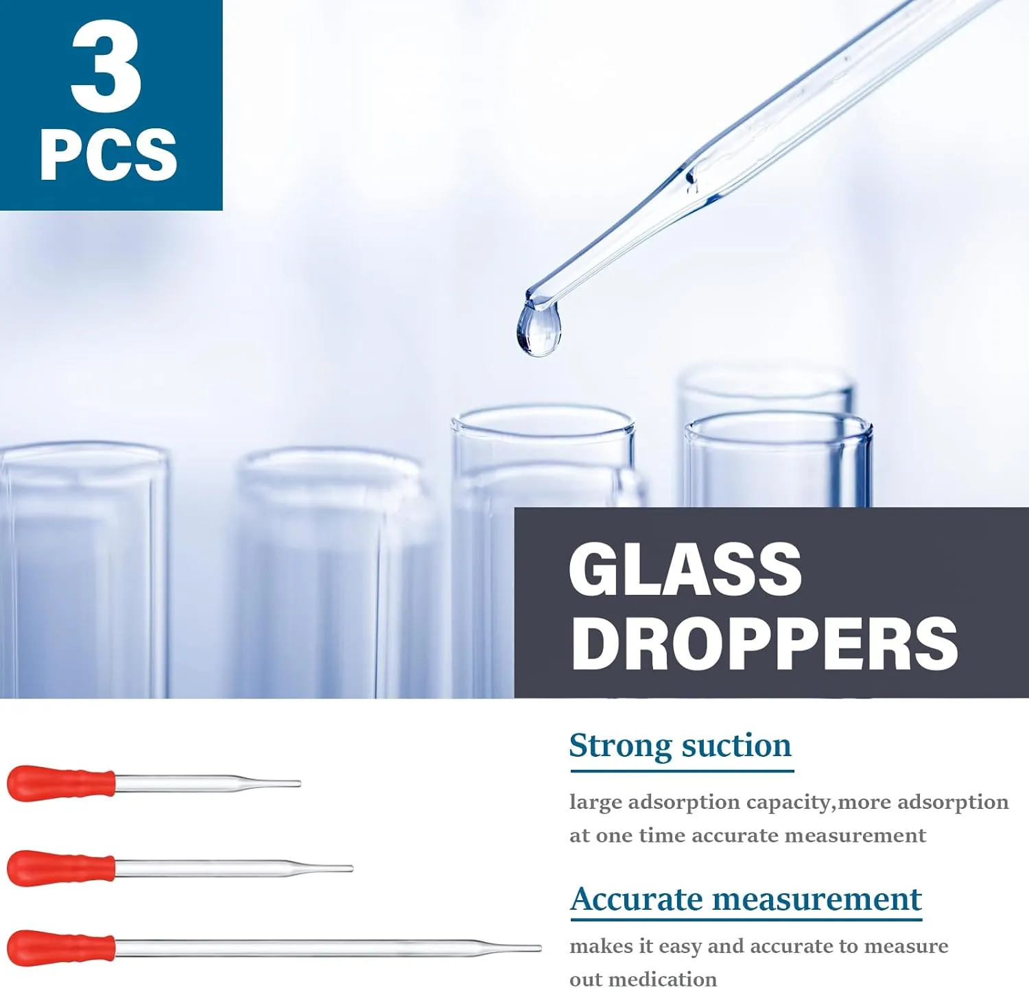 Frienda 50/100/250/500/1000ml Lab Glassware Include Graduated Cylinder, Glass Beaker Set, Glass Dropper, Stirring Rod, Measuring Cups for Laboratory Science Chemistry Supplies (20 Pcs)