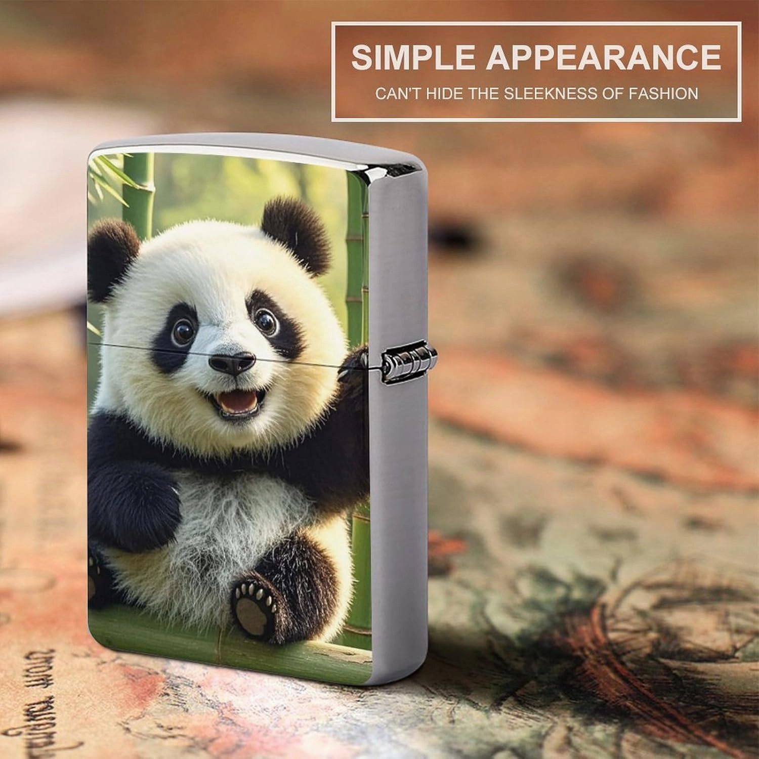 Funny Panda Lighter Case Waterproof Lighter Sleeve Lighters Protective Cover with Graffiti Design