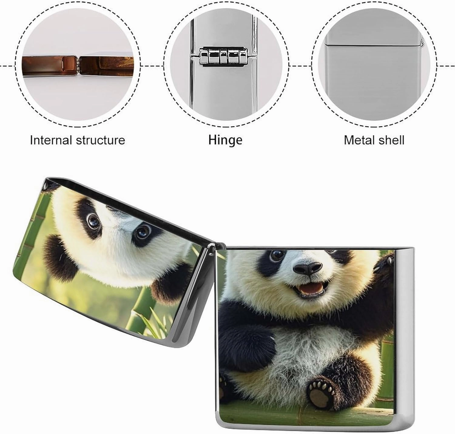 Funny Panda Lighter Case Waterproof Lighter Sleeve Lighters Protective Cover with Graffiti Design