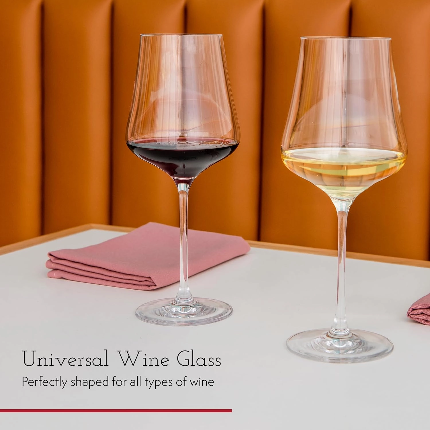 Gabriel-Glas Crystal Wine Glasses, Set of 6 with Gift Box - Premium, Universal Wine Glass for Red and White Wine - Dishwasher Safe, Lead-Free, 16 oz