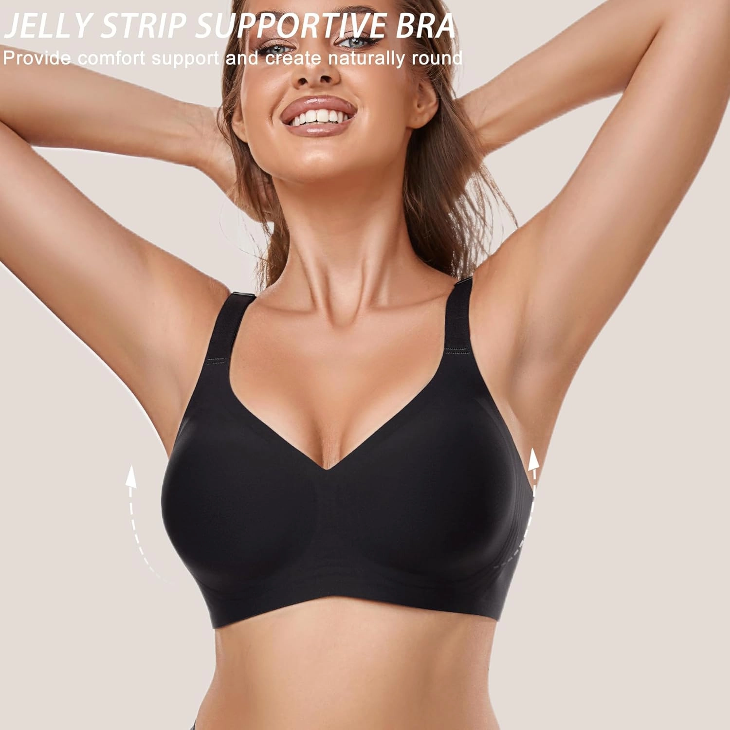 Gailife Smooth Wireless Bras for Women No Underwire Comfort Seamless Supportive Bra Raceback Push Up Bralettes Full Coverage