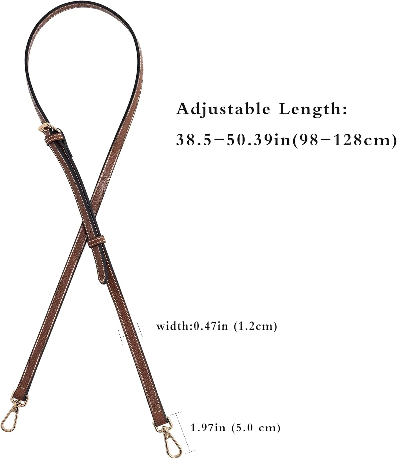 Genuine Leather Crossbody Strap and Conversion Kit for Longchamp Mini Bag Strap Kit - Durable, Easy to Install, and Stylish